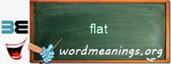 WordMeaning blackboard for flat